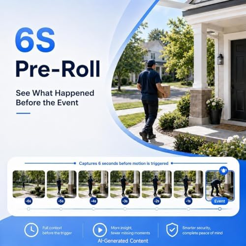 SOIADV 2.5K Window Camera Wireless,No-Drill Install,2.4GHz & 5GHz WiFi Indoor Dome Cameras for Home Security,AI Human Detection, 6s Pre-Roll, Battery Powered,4MP Color Night Vision,SD/Cloud