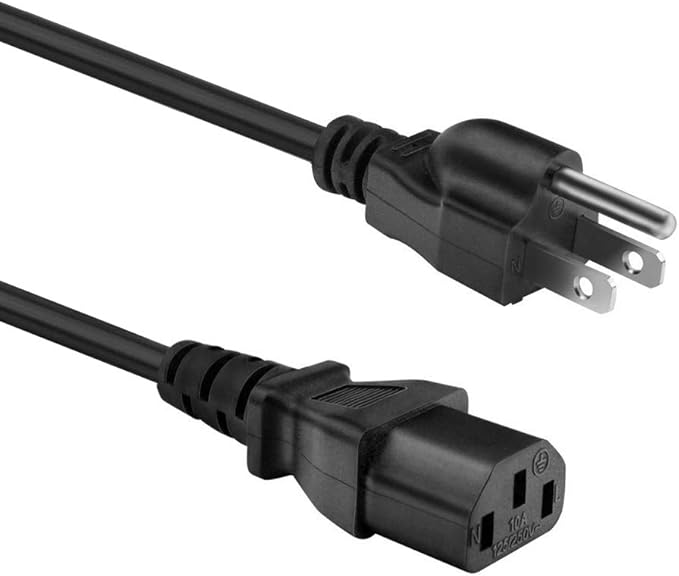 5FT AC Power Cord Compatible with EcoQuest Fresh Air Purifier Ionizer 3-Pin Plug