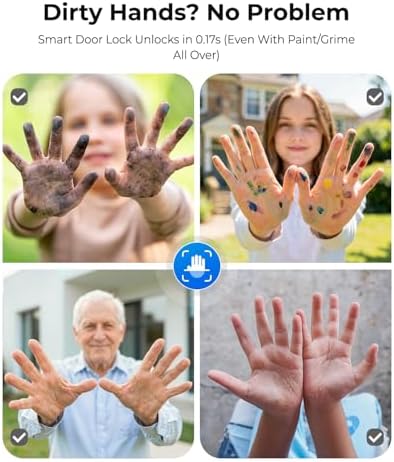 Palm Vein Smart Video Door Lock Wi-Fi Deadbolt for Front Door