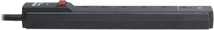 Eaton Tripp Lite Series 6-Outlet Surge Protector Power Strip, 3ft Extension Cord, 600 Joules, 15A Circuit Breaker, Black, Lifetime Manufacturer's Warranty & $10,000 Insurance (TLP63B)