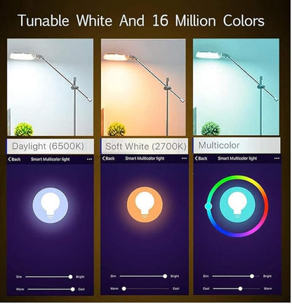 Tuya Bluetooth Smart LED Light Bulbs GU10 RGBCW, Music Sync Color Changing,with App Control for Living Room, Party,2PACK.