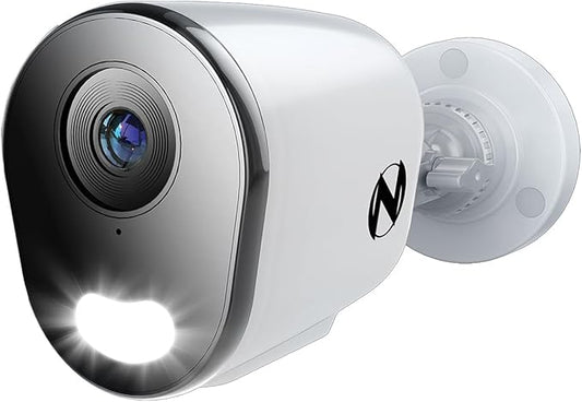 Night Owl Add On Wired IP 4K HD Indoor/Outdoor Deterrence Camera with 2-Way Audio (1-Pack) - Camera Cable Not Included (Requires Compatible NVR - Sold Separately)