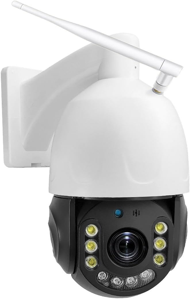 5MP 30X Optical Zoom Security PTZ Camera, WiFi 2.4GHz 5GHz Speed Dome Wireless IP Camera, Motion Detection Auto Tracking Outdoor Color Night Vision Infrared 390ft