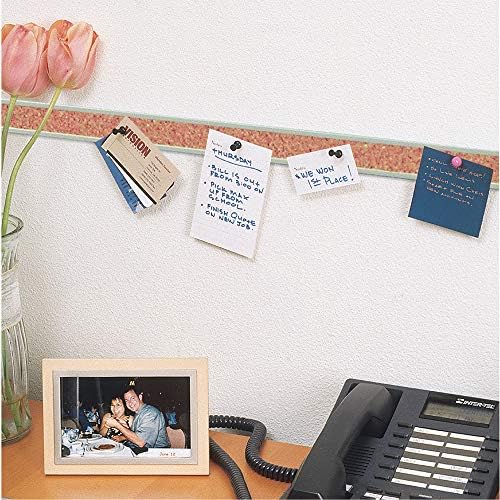 Quartet Bulletin Bar Pin Strip Cork Board 48" x 1", For Classroom, Office, Cubicle, Aluminum Frame (Z2006)