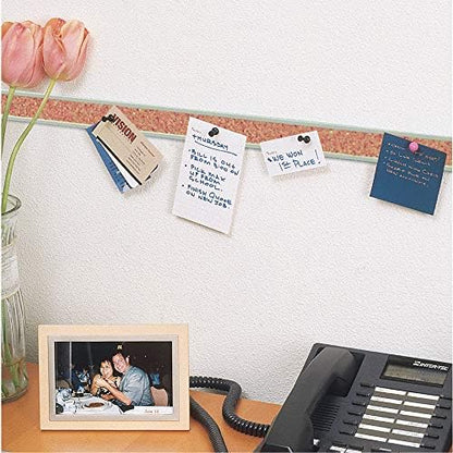 Quartet Bulletin Bar Pin Strip Cork Board 48" x 1", For Classroom, Office, Cubicle, Aluminum Frame (Z2006)