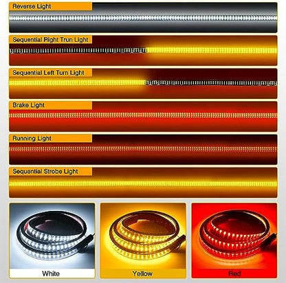 GOOACC Truck Tailgate Light Bar 48" Triple Row 360 LED Strip