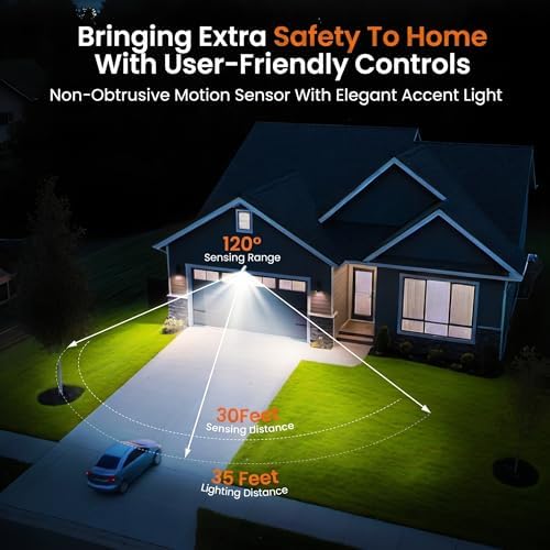 USB Rechargeable Motion Sensor Light Outdoor, 4000mAh Built-in Battery 600 Lumen Spotlight, IP65 Waterproof Cordless Wall Light for Porch Garage House