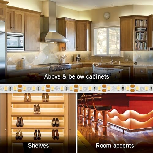 Armacost Lighting RibbonFlex Pro 12V White LED Strip Lights 120 LED/m, 4000K, 16.4 ft, 153230N