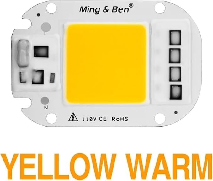 LED COB Lamp Chip 20W 30W 50W AC 110V 220V Smart IC LED Beads For DIY LED Grow Floodlight Bulb Day White Cold White Warm White(Yellow Warm,30W 110v)