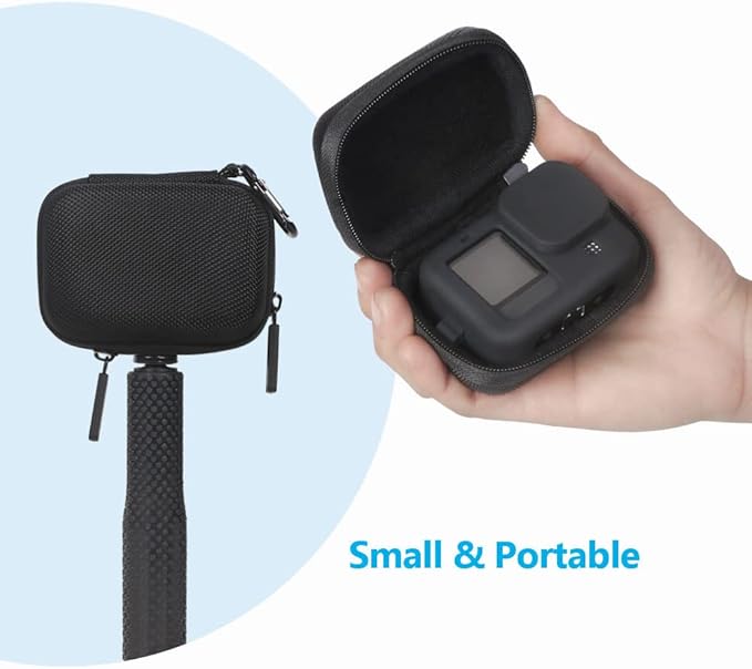 JSVER Carrying Case for GoPro Hero 13 Hard Travel Storage Case for Hero 13/12/11/10/9/8/7/6/5/4/3, DJI Osmo Action 5 Pro/4/3, AKASO Brave 8/EK7000/EK7000 Pro, Insta360 Ace/Ace Pro, Apexcam