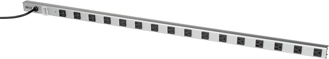 Tripp Lite 16 Outlet Surge Protector Power Strip, 15ft Long Cord, Metal, Lifelong Warranty (SS7415-15),Silver