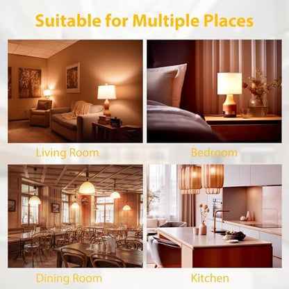 dalattin 24 Pack LED Light Bulbs Soft White 2700K, 60 Watt Equivalent A19 Standard Bulbs, E26 Base, 800 LM, Efficient 9W Energy Saving, Non-Dimmable, 80+ CRI,120V, UL Listed, for Living Room, Office