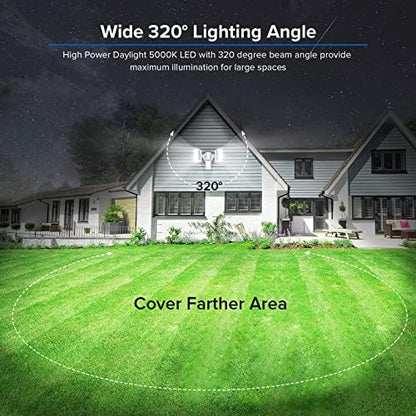 SANSI 27W 2700LM LED Motion Sensor Outdoor Flood Light, 5000K IP65, White