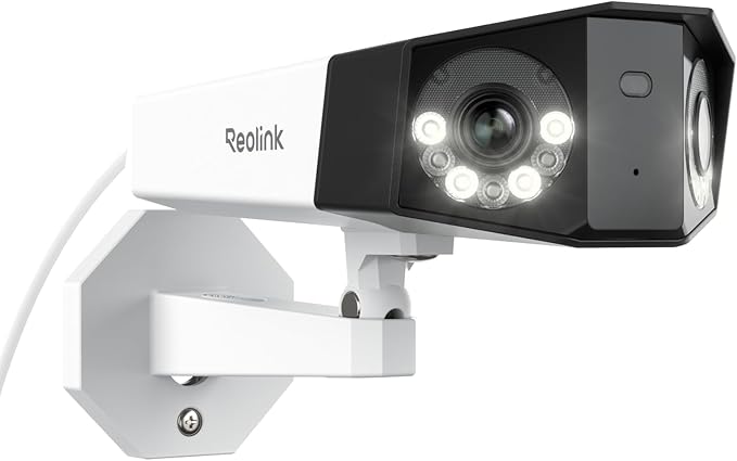 REOLINK 4K PoE Security Camera System, IP Outdoor Cameras 4X Duo 2 PoE with 1x RLN8-410 (Built-in 2TB HDD) Video Recorder