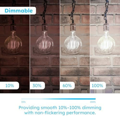 E12 Candelabra G16.5 Globe LED Bulb, 4W 400LM, 40W Equivalent Dimmable