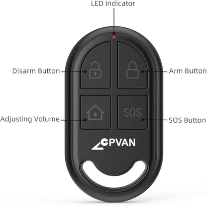 CPVAN Accessory - Remote Control - Only for Hosts as CP2, CP2W, CP9 - Key Fob Connected with The Host via 433.92MHz,Black