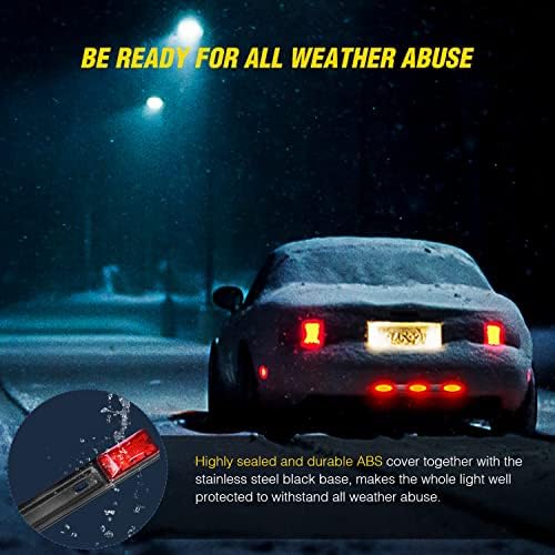 Nilight 14.2" 9 LED Trailer Light Bar, Red Clearance Marker Light