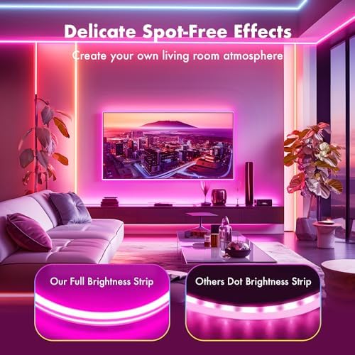 LED neon Lights,50FT RGB Neon Rope Lights,with Remote Control/APP Control,Music Sync,Timer Function,IP67 Waterproof Flexible Neon Strip Lights,for Bedroom Gaming Outdoors Decor