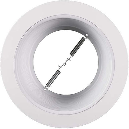 NICOR Lighting 6 inch White Recessed Baffle Trim, Fits 6 inch Housings (17510)