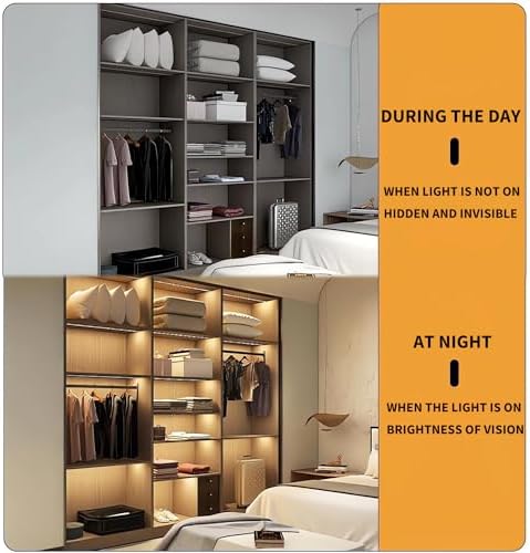 JARBIH Ultra-Thin Led Aluminum Channel, 45°Oblique Under Cabinet Beam Light