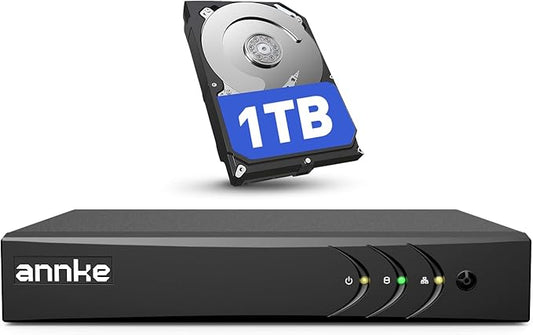 ANNKE 8 Channel 3K Lite Security Digital Video Recorder with 1TB Hard Drive, H.265+ Hybrid 5-in-1 Surveillance DVR, Human & Vehicle Detection, Supports 8CH Analog and 2 IP Cameras for 24/7 Home CCTV