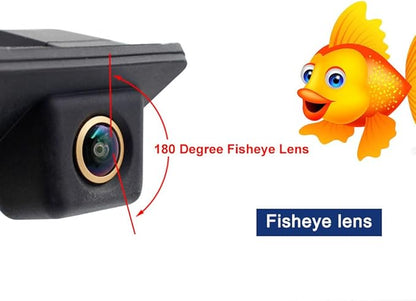 Vlicevrn HD Fisheye Vehicle Car Rear View Camera Night Vision Backup Parking Camera for Toyota 4Runner N210 MK4 / Hilux Surf N210 / SW4 N210 MK4 / Fortuner/Innova (Golden Fisheye Dynamic)