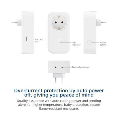 Smart Plug WiFi Remote Control Outlet Alexa & IFTTT, Energy Monitoring and Timer Function, No HUB Required, Delayed Switch Supports External Temperature Probe (SP1 WiFi & SIM)