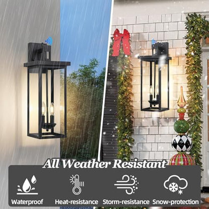 22 in Large Porch Lights Outdoor Dusk to Dawn,Exterior Wall Sconce