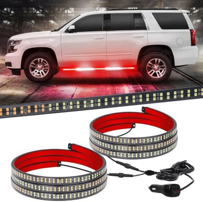 XRIDONSEN 2X 60 inch Running Board Emergency Lights 720 LED Strobe Lights