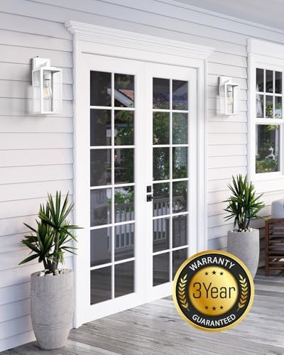 VIANIS Large Dawn to Dusk Outdoor Light Fixture, Easy to Install, Hardwired