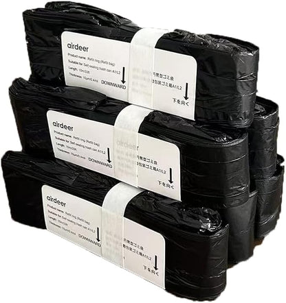 Airdeer Refill Bag Ring, Trash can bags, 10m continuous garbage bag, Designed for Airdeer Self-sealing Smart Trash Can(A1/L2, Pack of 6)