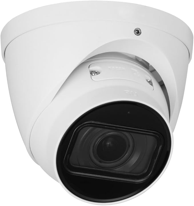 EmpireTech 4K 8MP 1/1.8" CMOS IR Turret Smart AI IP Wired Camera,2.7mm–12.0mm Motorized Lens,Built-in MIC,Motion Detection,Smart Object,IVS,IPC-T58IR-ZE S3 Version White