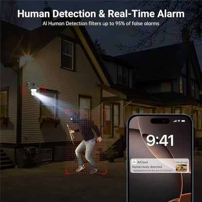 Smart Light Bulb Security Camera,5G&2.4G Security Cameras Wireless Outdoor,2K Light Bulb Camera, 360° Camera for Home Security,AI Detection,Smart Night Vision, Two-Way Audio (White 2 Packs)
