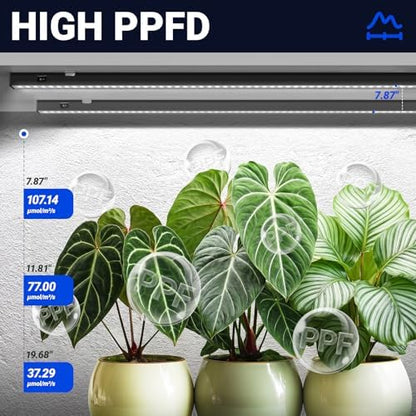 Barrina T5 Grow Lights, 2FT 80W(8 x 10W) Black Cover, 5000K White, 8 Packs