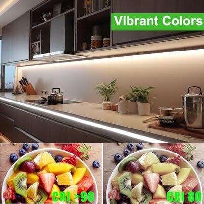 JOYLIT 24V RGBCCT COB LED Strip 5-in-1 16.4FT 840 LEDs/M Dotless Indoor