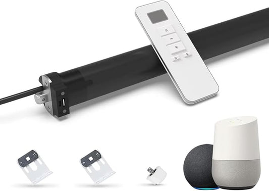 Smart WiFi Roller Shade Motor, Heavy Duty Electric Blind Motorization Kit, Compatible with Alexa & Google Home, 6N.m/10N.m Motorized Blinds Kit (6.0 N.m Motor Suitable for Φ40mm (1.57") Groove Tube)