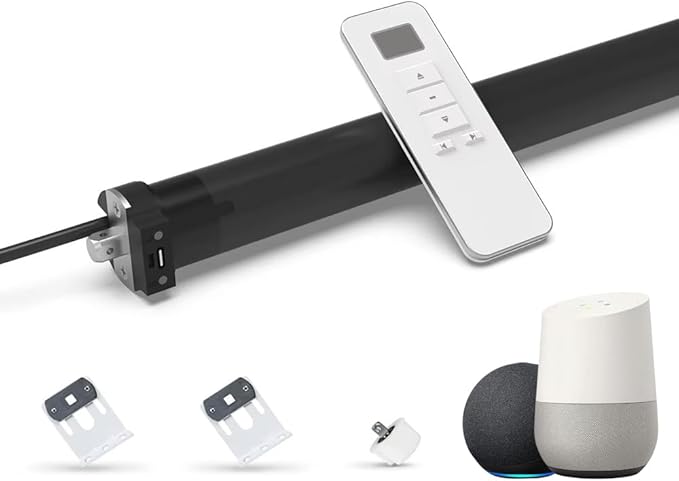 Smart WiFi Roller Shade Motor, Heavy Duty Electric Blind Motorization Kit, Compatible with Alexa & Google Home, 6N.m/10N.m Motorized Blinds Kit (10.0 N.m Motor Suitable for Φ50mm (2") Round Tube)