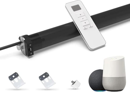 Smart WiFi Roller Shade Motor, Heavy Duty Electric Blind Motorization Kit, Compatible with Alexa & Google Home, 6N.m/10N.m Motorized Blinds Kit (10.0 N.m Motor Suitable for Φ40mm (1.57") Groove Tube)