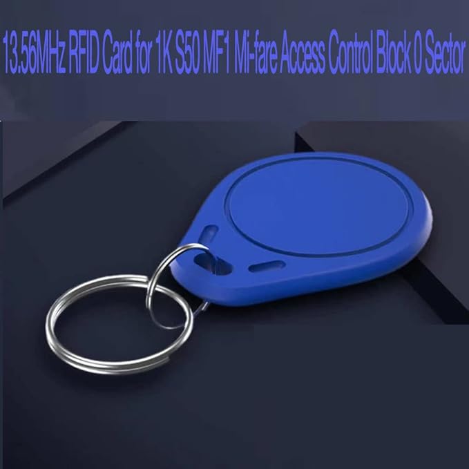 HERNAS 20pcs Rewritable UID Smart Key Fobs, Premium 13.56MHz ABS Blank Keys for Door Access Control, Mi-Fare 1K S50 Copy Card NFC Tags Duplicate Keys, Block 0 Sector, Comply ISO 14443A