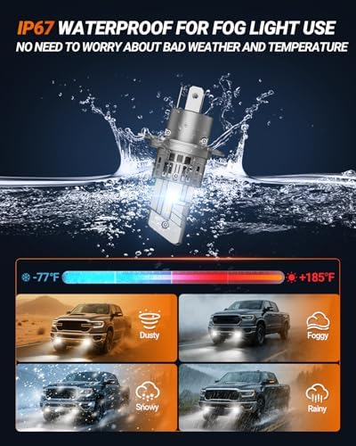 SEALIGHT H4/9003/HB2 LED Bulbs, 50000LM 900% Super Brighter, 1:1 Size, 6500K Cool White, 70000Hrs Long Service Life with Cooling Fan, Plug and Play, Pack of 2