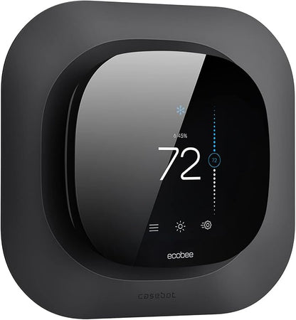 CaseBot Wall Plate for 2022 Ecobee Smart Thermostat Premium & 2022 Ecobee Smart Thermostat Enhanced, Practical and Stylish Trim Kit Bracket Mount Cover, Easy Installation, Matte Black