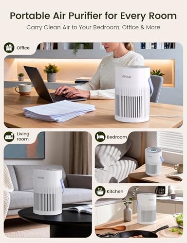 Air Purifier For Home Bedroom, 20dB Quiet Sleep Mode