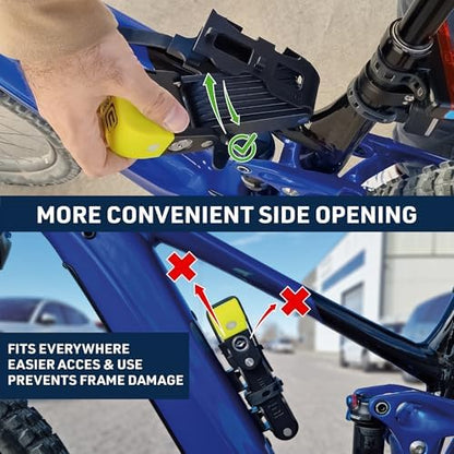 URBAN UR476Y Double Security Bike Lock | Smart Alarm, 120dB, LED Alert, Warning | Most Secure & Deterrent | Folding Locks Heavy Duty AntiTheft for Bicycle Electric Scooter, More Convenient Case, 90cm