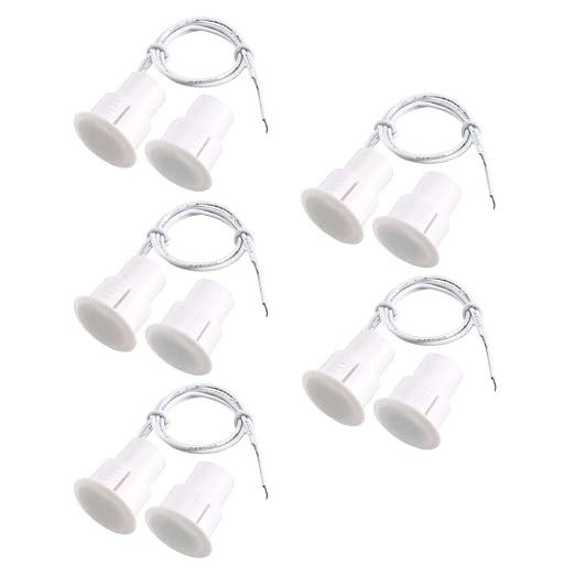 Magnetic Reed Switch RC-36 NC Recessed Wired Window Door Contact Sensor for Home Security and Burglar Alarm Systems 5 Pcs