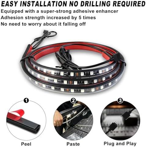 Mupera 60 Inch 270 LED RGB Truck Bed Light Strip Kit for Pickup SUV RV