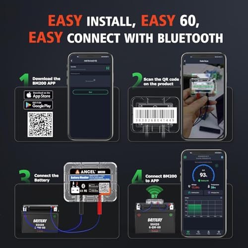 ANCEL BM200 Blue-US Battery Monitor 12V Automotive Bluetooth