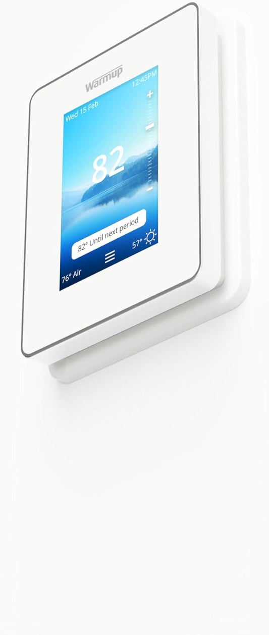 6iE Smart WiFi Thermostat for Underfloor Heating - Ultra-Thin Design, Smartphone Touchscreen, SmartGeo Technology, Energy-Saving App Control