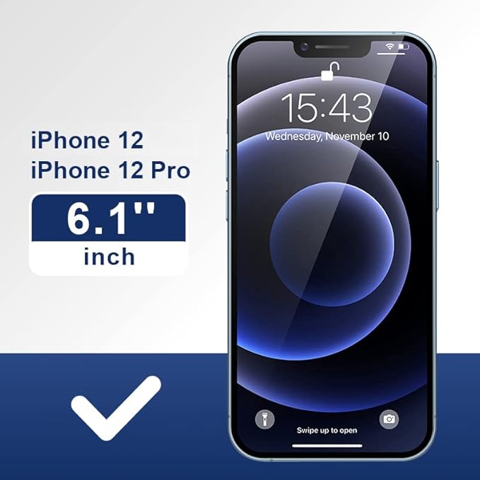 ImpactStrong Anti-Spy Privacy Screen Protector for iPhone 12 / iPhone 12 Pro (6.1-Inch), 9H Tempered Glass, Shatter-Resistant, Anti-Scratch, Easy Install Kit, Case Friendly, 2-Pack