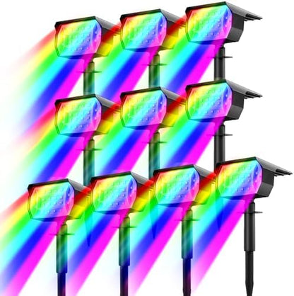 nipify Solar Spot Lights Outdoor Color Changing, Halloween RGB Spotlights