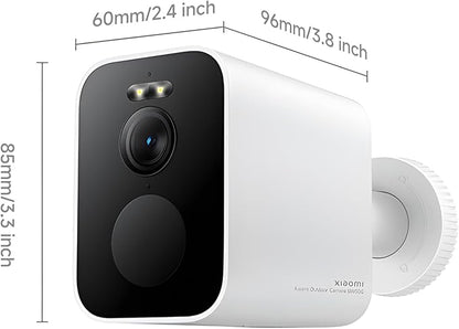 XIAOMI Outdoor Camera BW500: 2.5K Battery Security Camera Wireless with Color Night Vision, Optional Solar Panel, IP67 Weatherproof, 136° Wide View Home